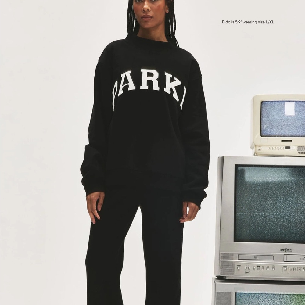 PARKE Black and White Varsity Mockneck